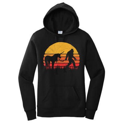 Funny Bigfoot Sasquatch & Unicorn Legends! Women's Pullover Hoodie