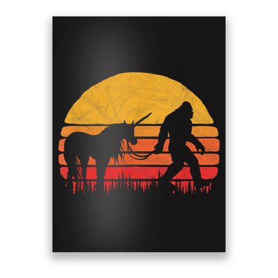 Funny Bigfoot Sasquatch & Unicorn Legends! Poster