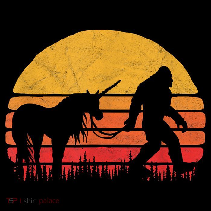 Funny Bigfoot Sasquatch & Unicorn Legends! Poster
