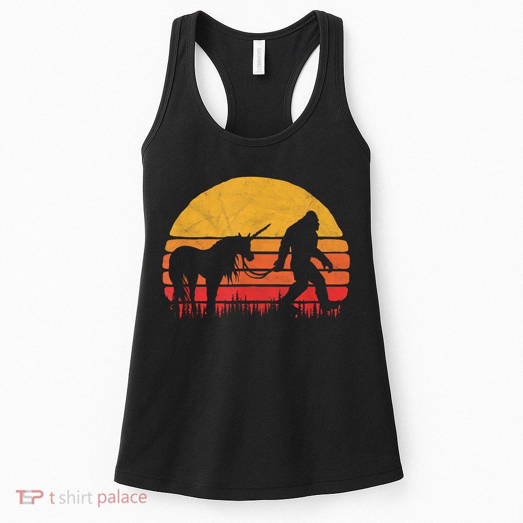 Funny Bigfoot Sasquatch & Unicorn Legends! Womens Tank Top