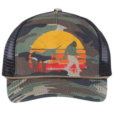 Funny Bigfoot Sasquatch & Unicorn Legends! Retro Rope Trucker Hat Cap