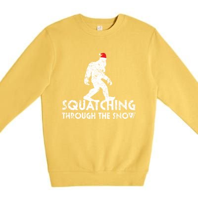 Funny Bigfoot Santa Christmas Gift Premium Crewneck Sweatshirt