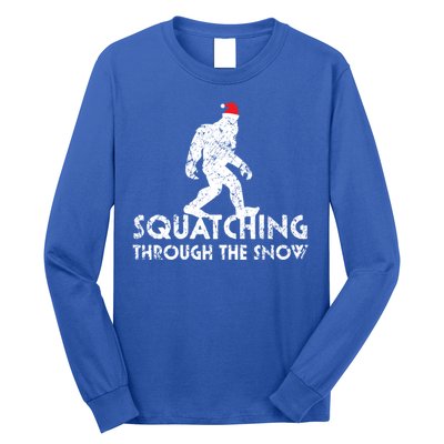 Funny Bigfoot Santa Christmas Gift Long Sleeve Shirt