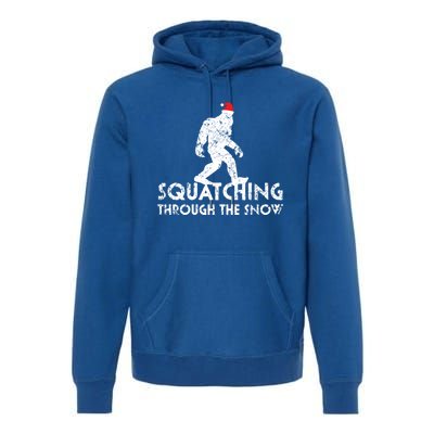 Funny Bigfoot Santa Christmas Gift Premium Hoodie