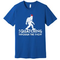 Funny Bigfoot Santa Christmas Gift Premium T-Shirt