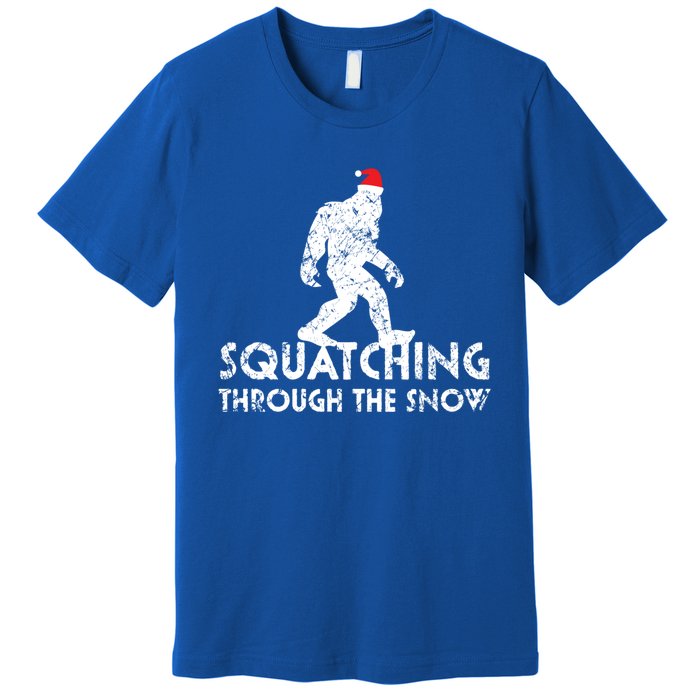 Funny Bigfoot Santa Christmas Gift Premium T-Shirt