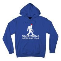 Funny Bigfoot Santa Christmas Gift Tall Hoodie