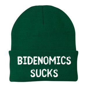 Funny Bidenomics Sucks Fun Novelty Gag Knit Cap Winter Beanie