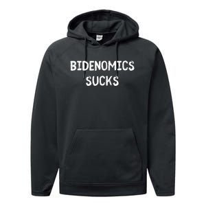 Funny Bidenomics Sucks Fun Novelty Gag Performance Fleece Hoodie