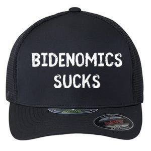 Funny Bidenomics Sucks Fun Novelty Gag Flexfit Unipanel Trucker Cap