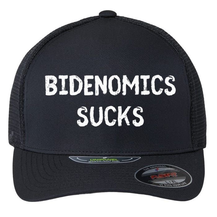 Funny Bidenomics Sucks Fun Novelty Gag Flexfit Unipanel Trucker Cap