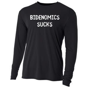 Funny Bidenomics Sucks Fun Novelty Gag Cooling Performance Long Sleeve Crew