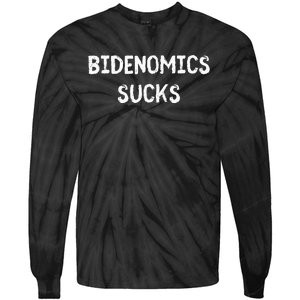 Funny Bidenomics Sucks Fun Novelty Gag Tie-Dye Long Sleeve Shirt