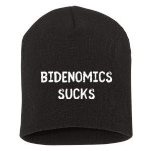 Funny Bidenomics Sucks Fun Novelty Gag Short Acrylic Beanie