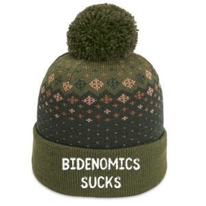 Funny Bidenomics Sucks Fun Novelty Gag The Baniff Cuffed Pom Beanie