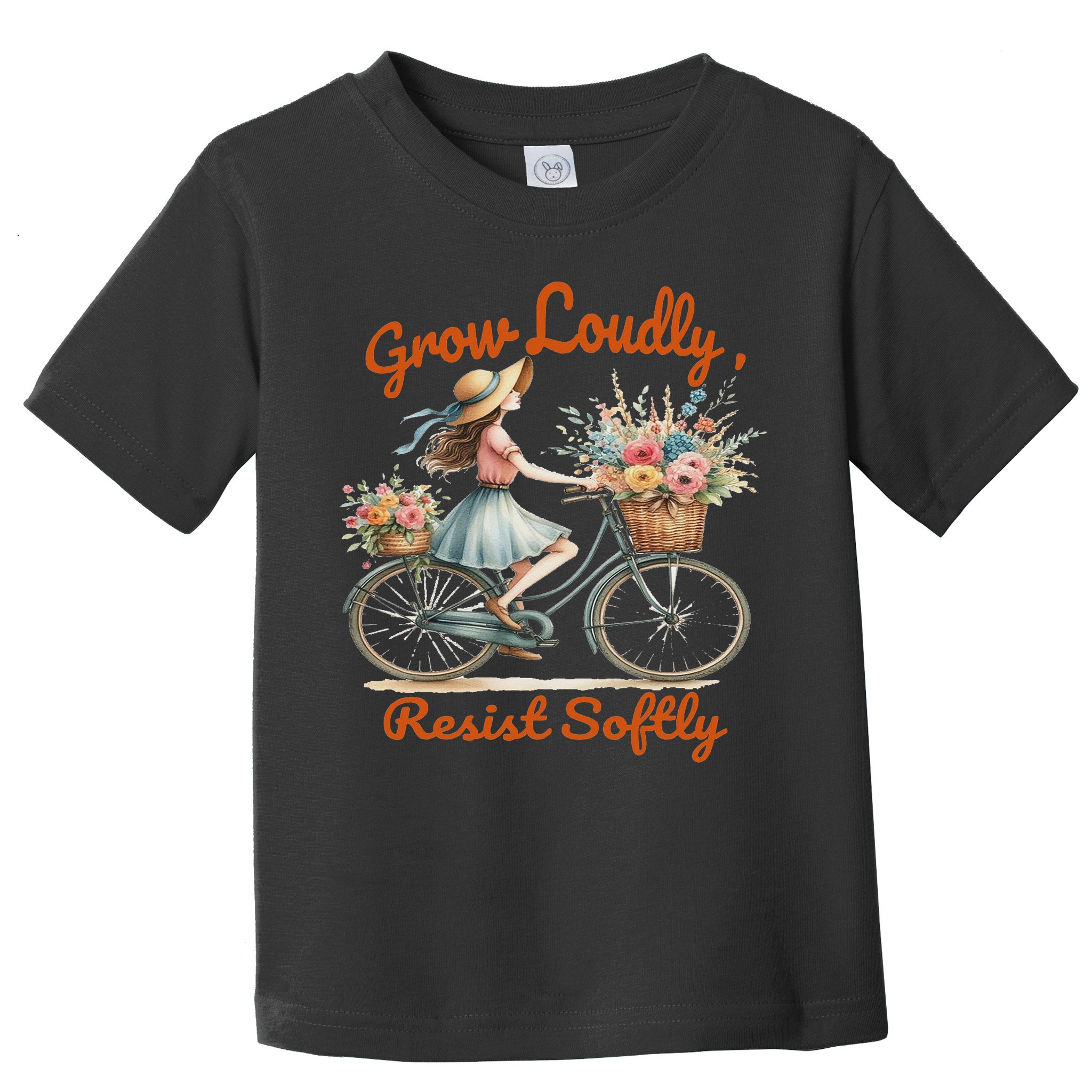 Floral Bike Subtle 8647 Trump Resist ,boho Vintage Toddler T-Shirt