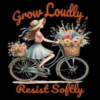Floral Bike Subtle 8647 Trump Resist ,boho Vintage Toddler T-Shirt