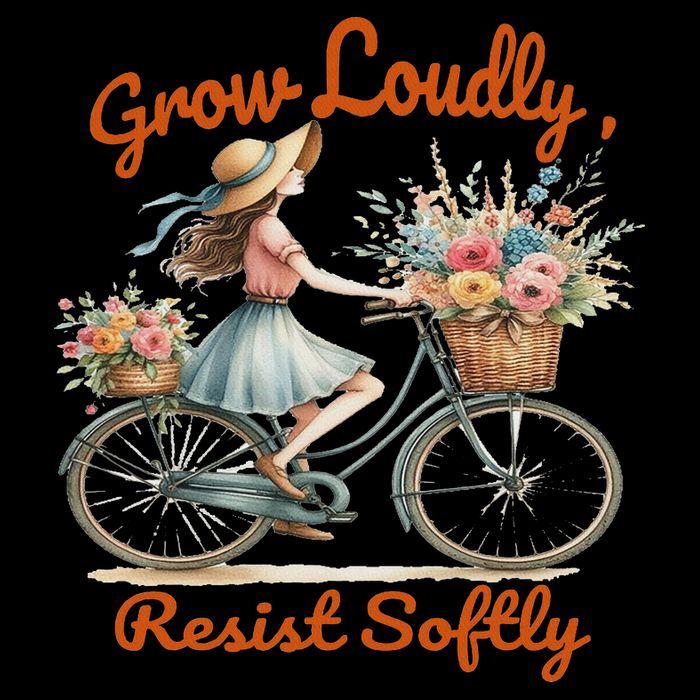 Floral Bike Subtle 8647 Trump Resist ,boho Vintage Toddler T-Shirt