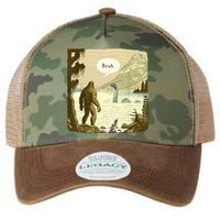 Funny Bigfoot Sasquatch Loch Ness Monster Introvert Bruh Legacy Tie Dye Trucker Hat