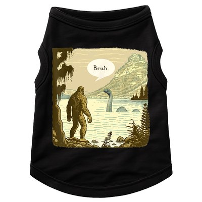 Funny Bigfoot Sasquatch Loch Ness Monster Introvert Bruh Doggie Tank