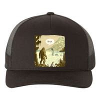 Funny Bigfoot Sasquatch Loch Ness Monster Introvert Bruh Yupoong Adult 5-Panel Trucker Hat