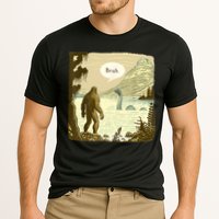 Funny Bigfoot Sasquatch Loch Ness Monster Introvert Bruh Performance Shirt