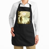 Funny Bigfoot Sasquatch Loch Ness Monster Introvert Bruh Apron