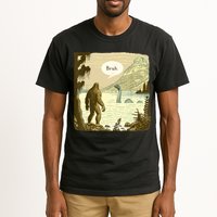 Funny Bigfoot Sasquatch Loch Ness Monster Introvert Bruh Tall T-Shirt