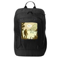 Funny Bigfoot Sasquatch Loch Ness Monster Introvert Bruh City Backpack