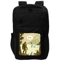 Funny Bigfoot Sasquatch Loch Ness Monster Introvert Bruh Impact Tech Backpack