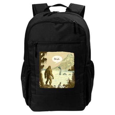 Funny Bigfoot Sasquatch Loch Ness Monster Introvert Bruh Backpack