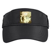 Funny Bigfoot Sasquatch Loch Ness Monster Introvert Bruh Adult Drive Performance Visor