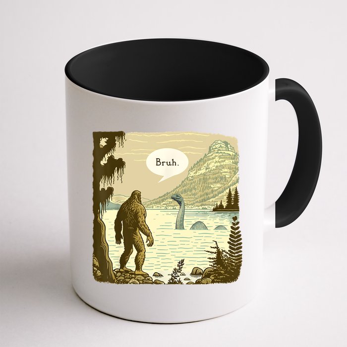 Funny Bigfoot Sasquatch Loch Ness Monster Introvert Bruh Mug