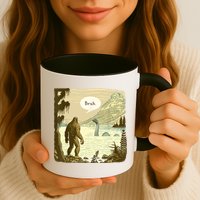 Funny Bigfoot Sasquatch Loch Ness Monster Introvert Bruh Mug