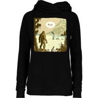 Funny Bigfoot Sasquatch Loch Ness Monster Introvert Bruh Womens Funnel Neck Pullover Hood