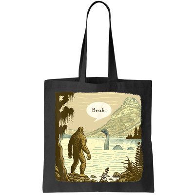 Funny Bigfoot Sasquatch Loch Ness Monster Introvert Bruh Bag