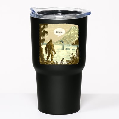 Funny Bigfoot Sasquatch Loch Ness Monster Introvert Bruh Tumbler