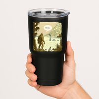Funny Bigfoot Sasquatch Loch Ness Monster Introvert Bruh Tumbler