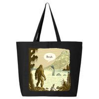 Funny Bigfoot Sasquatch Loch Ness Monster Introvert Bruh 25L Jumbo Tote