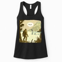 Funny Bigfoot Sasquatch Loch Ness Monster Introvert Bruh Womens Tank Top
