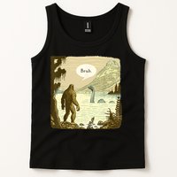 Funny Bigfoot Sasquatch Loch Ness Monster Introvert Bruh Tank Top