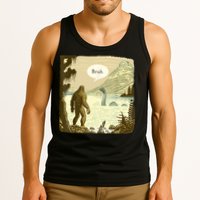 Funny Bigfoot Sasquatch Loch Ness Monster Introvert Bruh Tank Top