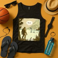 Funny Bigfoot Sasquatch Loch Ness Monster Introvert Bruh Tank Top