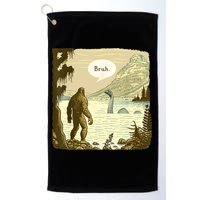 Funny Bigfoot Sasquatch Loch Ness Monster Introvert Bruh Golf Towel