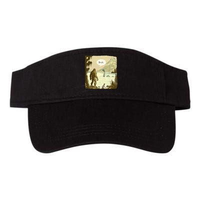 Funny Bigfoot Sasquatch Loch Ness Monster Introvert Bruh Visor