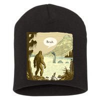 Funny Bigfoot Sasquatch Loch Ness Monster Introvert Bruh Short Acrylic Beanie