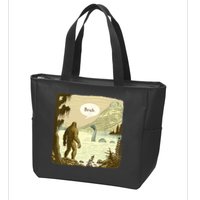 Funny Bigfoot Sasquatch Loch Ness Monster Introvert Bruh Zip Tote Bag