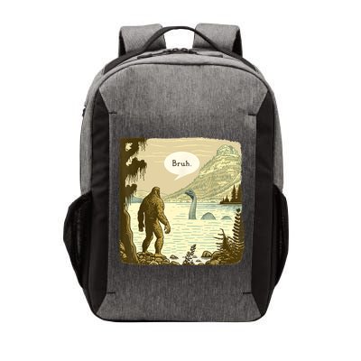 Funny Bigfoot Sasquatch Loch Ness Monster Introvert Bruh Vector Backpack