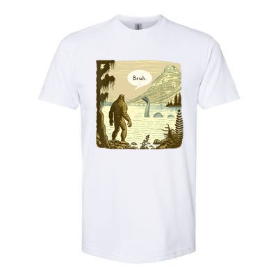 Funny Bigfoot Sasquatch Loch Ness Monster Introvert Bruh Softstyle® CVC T-Shirt