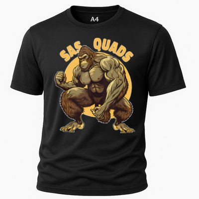 Funny Bigfoot Sas Quads Sasquatch Pun Funny Workout Performance Shirt